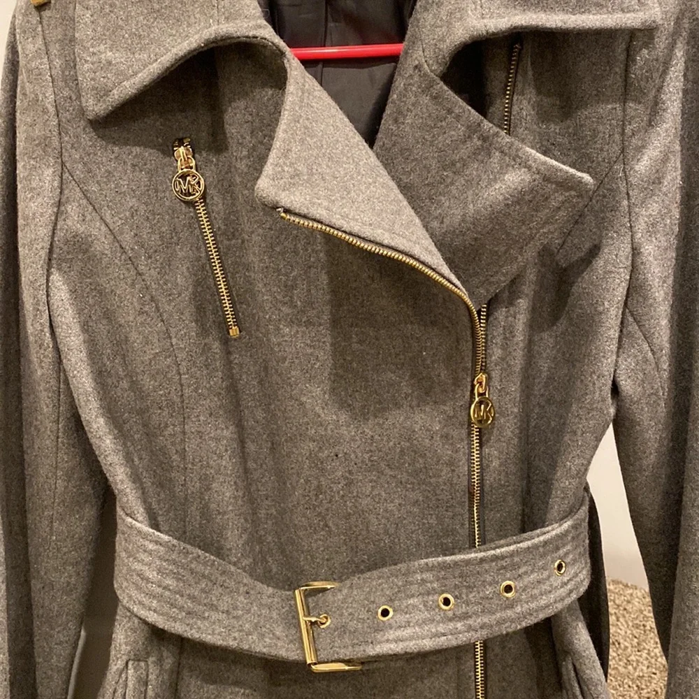 Michael Kors grey pea coat - Picture 4 of 4